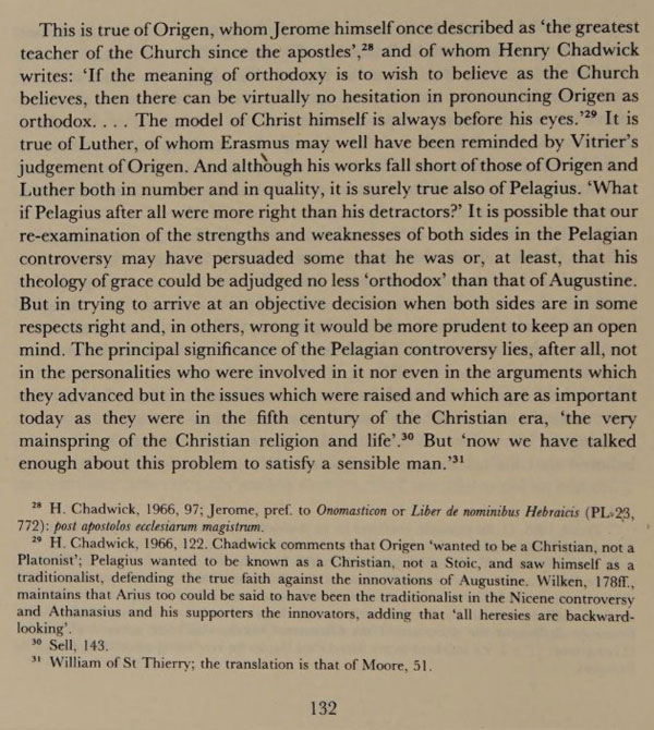 Chadwick on Pelagius